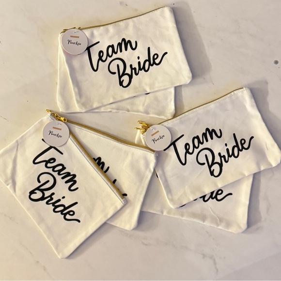 Handbags - Pack of six team bride bags with gold zipper